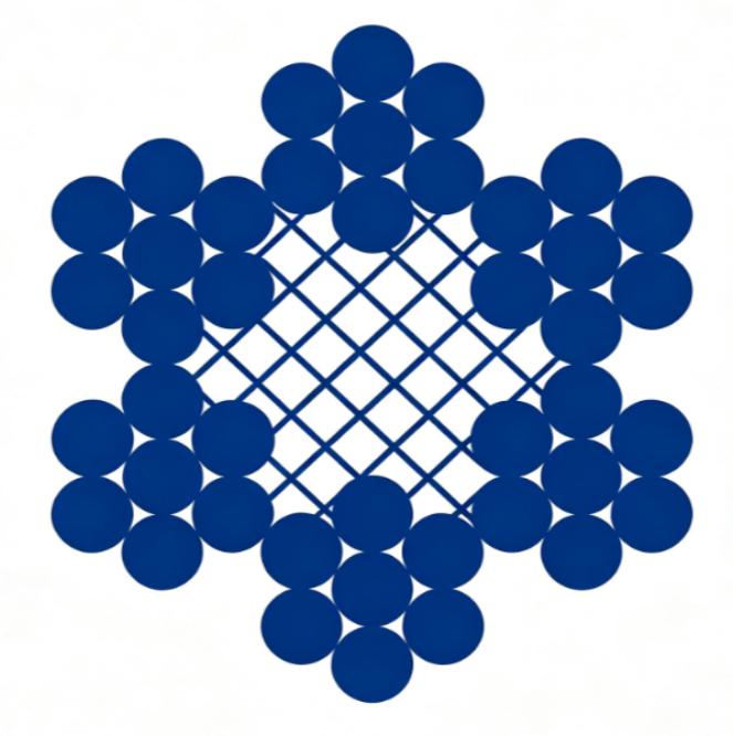 Cable de acero cruzado